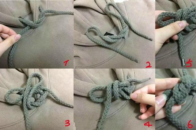卫衣绳结25种,卫衣双绳子打结方法(2)