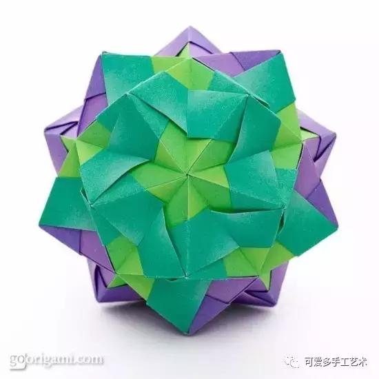 立体纸花球折法步骤,简单纸花球的折法大全(30)