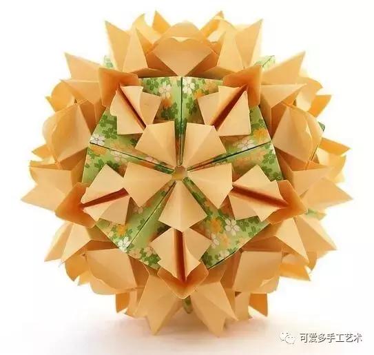 立体纸花球折法步骤,简单纸花球的折法大全(17)