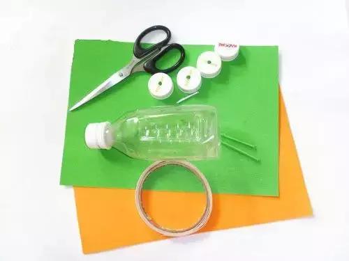 幼儿园手工制作小汽车塑料瓶,幼儿园手工塑料瓶小汽车步骤(1)