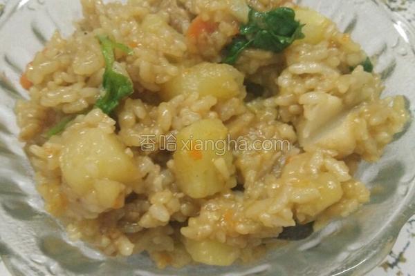 排骨焖香芋饭家常做法,电饭煲焖排骨香芋饭(1)