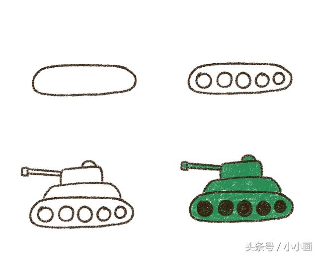 简单的坦克和飞机怎么画,画坦克飞机军舰怎么画(1)
