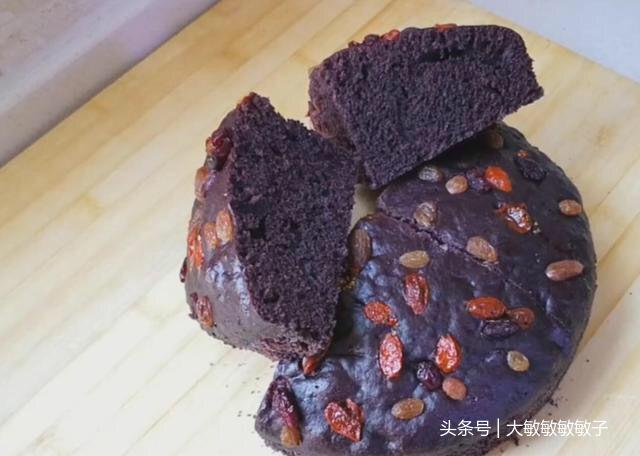 黑米做发糕的制作方法,黑米发糕用高压锅做的(3)
