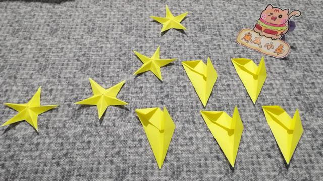 立体五角星折纸步骤图,五角星折纸100个折法(13)