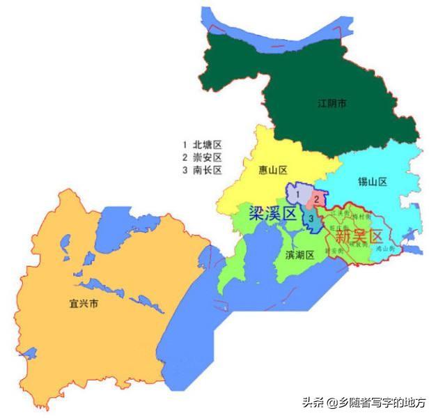 无锡各区地图,无锡行政区划图(2)