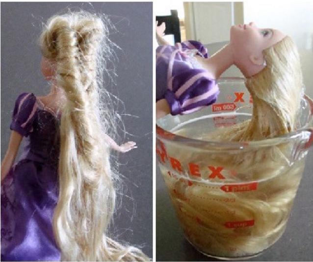 怎么给芭比娃娃洗头发才顺,怎样给芭比娃娃洗头发又直又顺(2)
