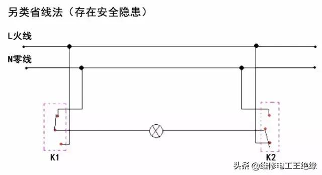 墙壁双联开关怎么接线图,墙壁双控开关接线示意图(4)