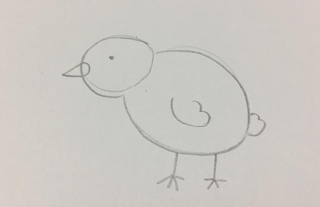 画小鸡的简笔画步骤,画小鸡的简笔画图片大全(3)