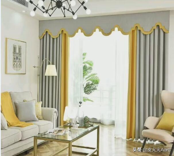 黄白墙配什么窗帘最好,客厅大白墙配什么颜色窗帘(12)