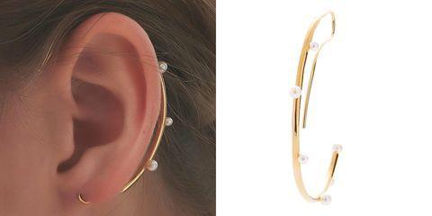 弯曲的耳环怎么戴,后面是环形的耳环怎么戴(4)