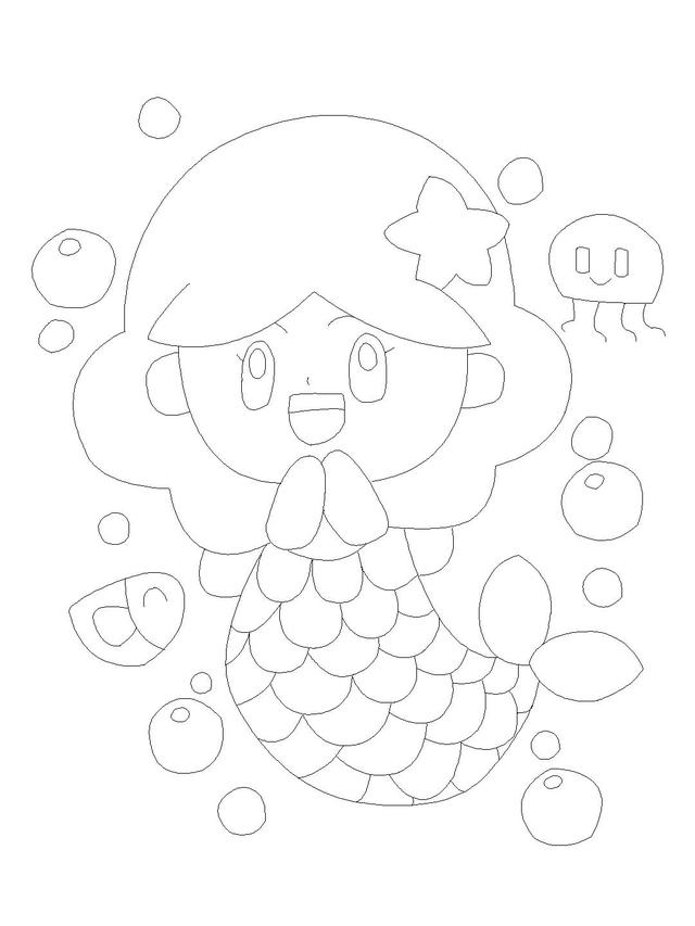 7岁画小公主美人鱼,又可爱又简单的公主画(5)