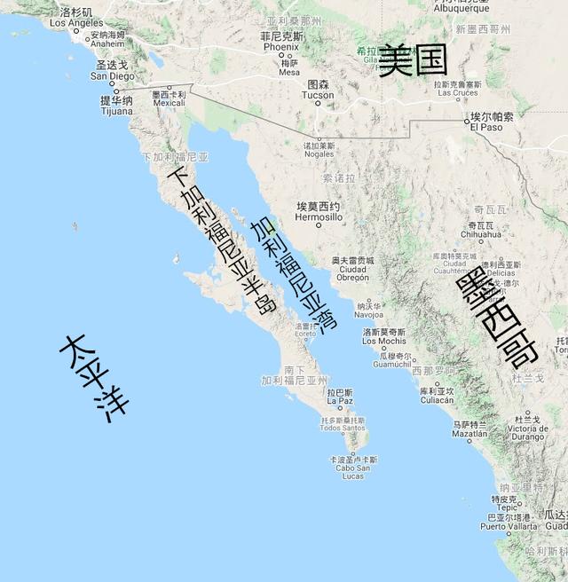墨西哥周边国家地图,完整版墨西哥国家地图(3)