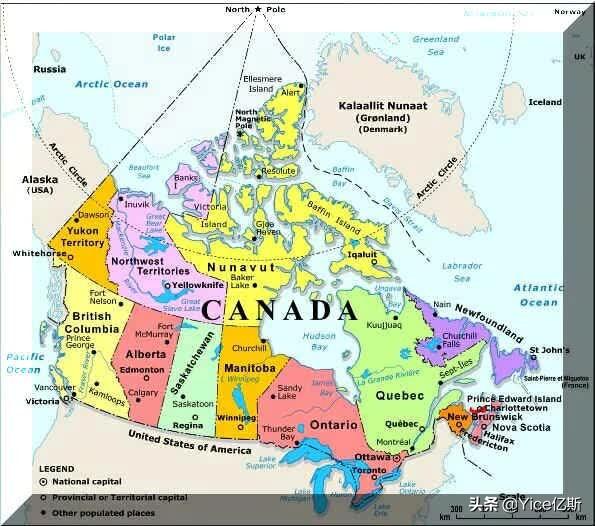 加拿大省份地图,加拿大的地图各个省(1)