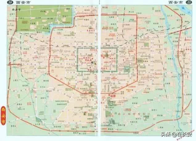 西安市区古城分布图,西安古城位置在哪里(4)