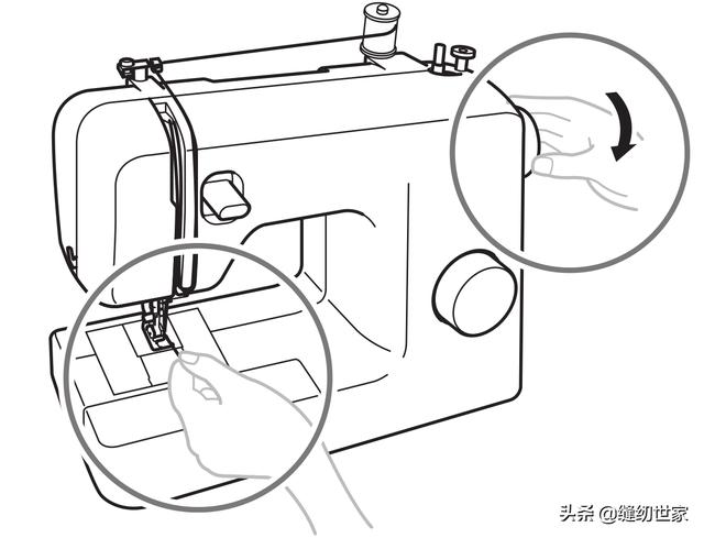 迷你手持简易缝纫机怎么穿底线,小型迷你缝纫机装底线的方法(2)