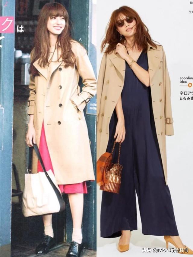 日本女士风衣穿搭法,日本女性高级感女装(8)