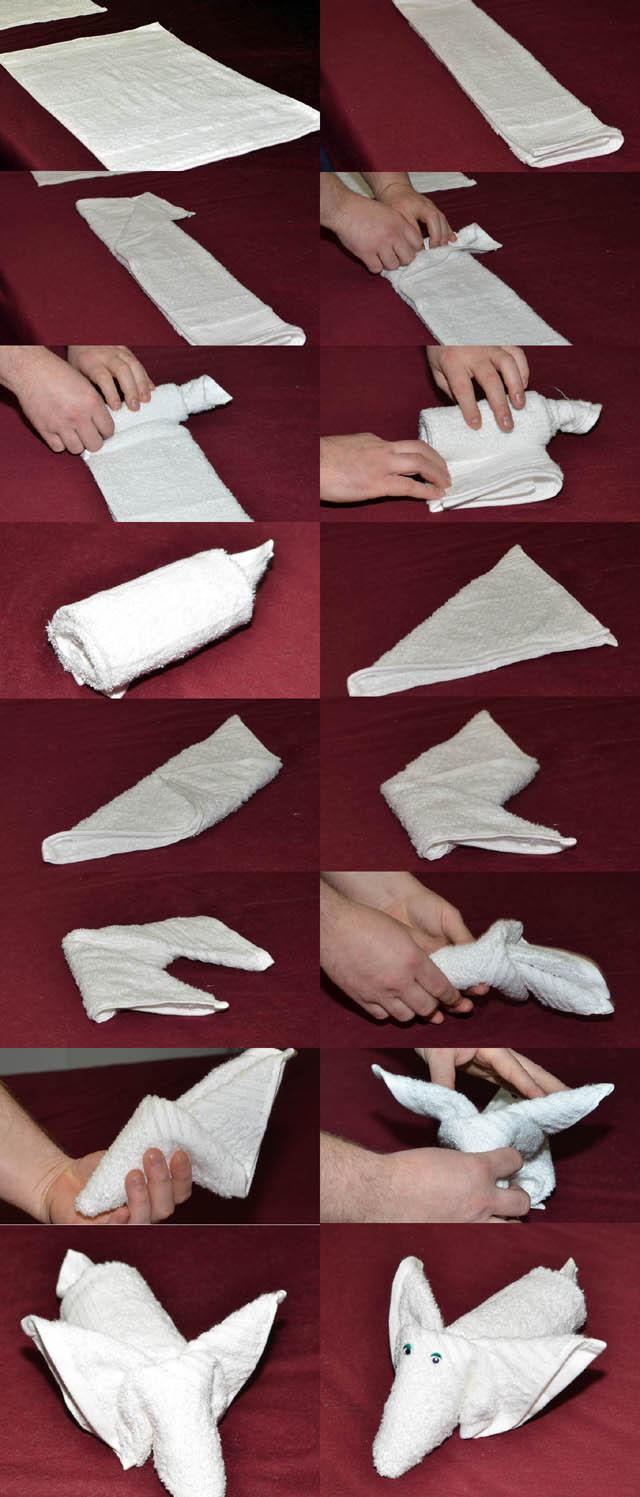 床上毛巾折花60种图解,床尾巾折花60种图解(4)