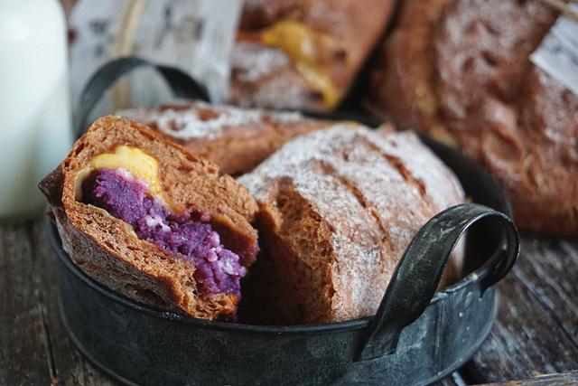 全麦紫薯面包的做法,紫薯全麦面包怎么做(2)