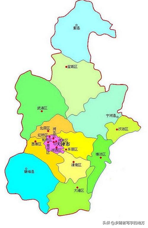天津市市内六区地图,天津地图高清版大图(1)