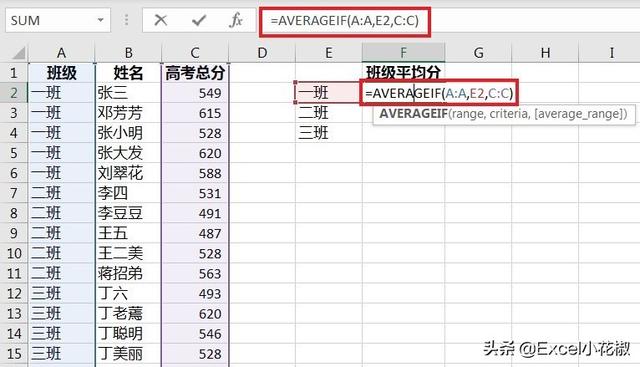 averageif函数使用实例,averageifs函数详细教程(3)