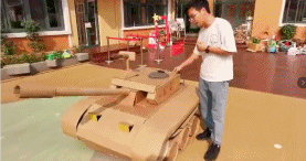 纸壳做的坦克,纸壳坦克制作图纸(3)