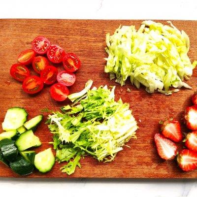花环沙拉制作,果蔬沙拉花环的做法(2)