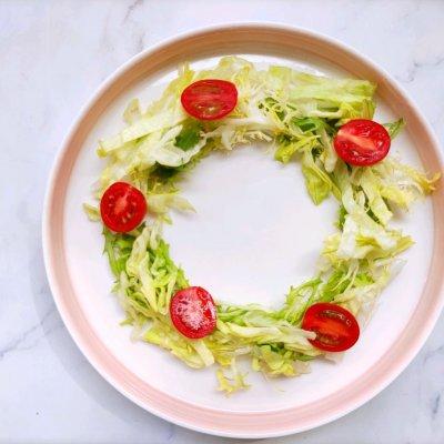 花环沙拉制作,果蔬沙拉花环的做法(6)