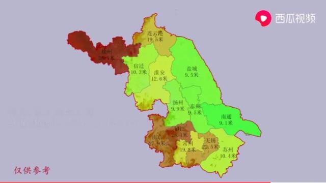 连云港海拔地图,连云港市海拔高度多少米(1)