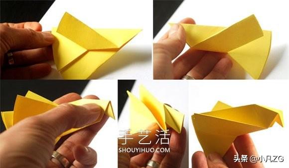 用纸做的小鸟折法,小鸟怎么折简单的(3)