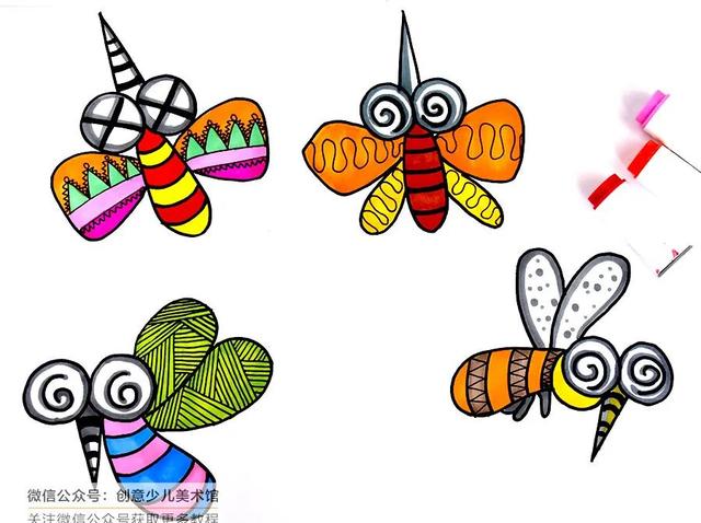 蚊子怎么画简单画法,如何画蚊子的简笔画(5)