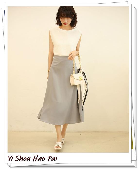 灰色半身裙搭配的最佳颜色,灰色半身裙10种搭配方法(3)