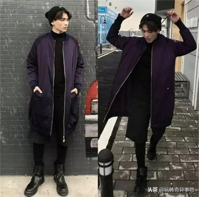 紫色棉服配什么裤子男,黑色棉服搭什么裤子男生(1)