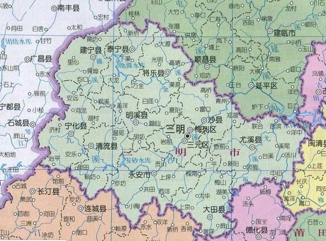 三明市地图全图,三明地图全图可放大(2)