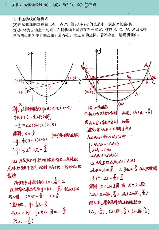 中点坐标公式推导过程初三,初中坐标轴上的中点坐标公式推导(4)