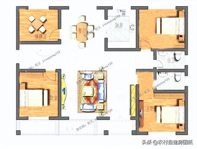 一层半的房子设计图大全,一层房子设计图及效果图大全(2)
