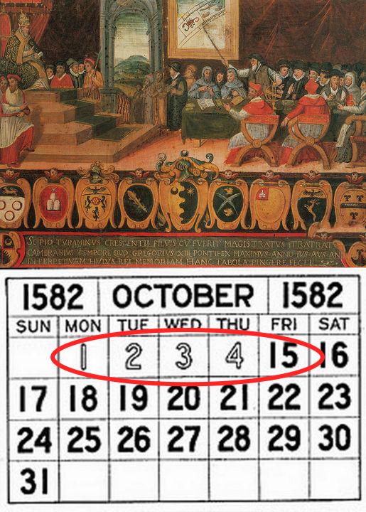 1582年为什么没有10月份,1582年怎么没有12月份(2)