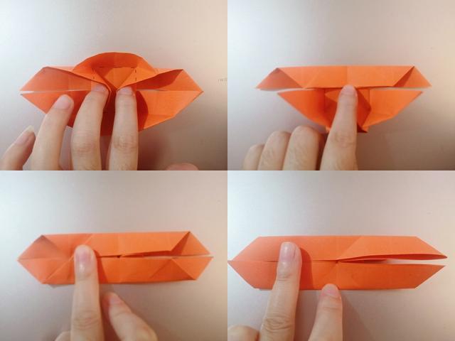 旋转立体星折纸教程,立体魔法星折纸(4)