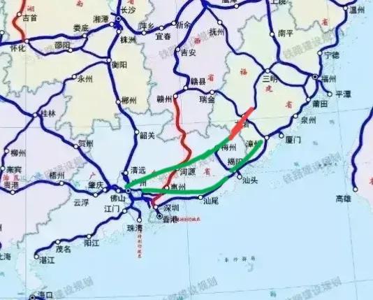 潮州三条高铁规划图,广河高铁潮州站点设置(2)