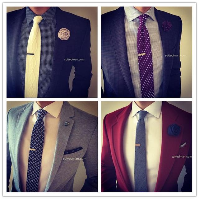 黑色西装领带搭配技巧,休闲西装领带搭配(2)