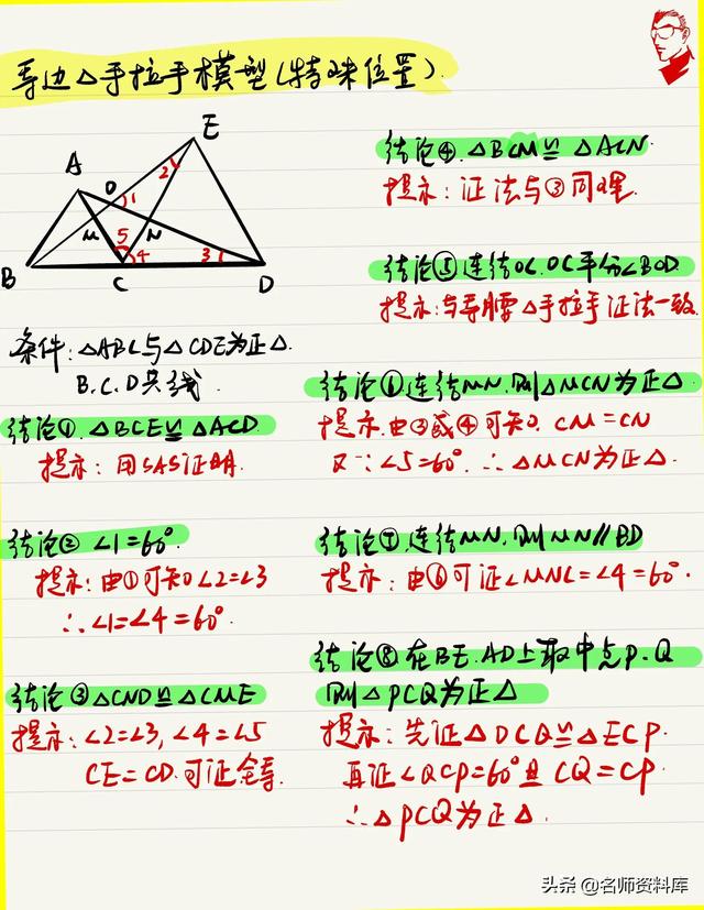 初中几何必学的48种几何模型,初二几何必背口诀(4)