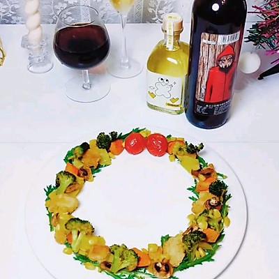 圣诞花环沙拉做法,圣诞花环蔬菜沙拉的做法步骤(6)