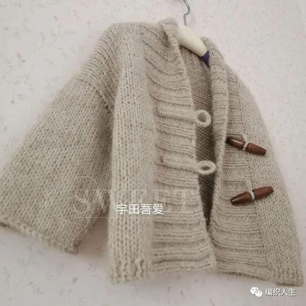 秋冬儿童外套编织图解,1-3岁幼儿外套编织教程(4)