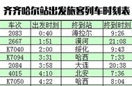 齐齐哈尔市到龙江的火车时刻表10月21日（哈尔滨至龙江火车价格表）