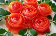 西红柿做的玫瑰花图片（西红柿玫瑰花）