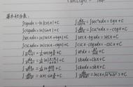 高中数学微积分公式（16个微积分基本公式）