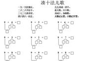 凑十法的儿歌（凑十法儿歌顺口溜完整版）