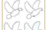 国庆鸽子绘画图（十一国庆节绘画白鸽）