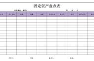 固定资产盘点表样本（固定资产盘点清单表格模板）