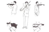 小提琴拿琴姿势照片（小提琴拿法正确姿势图片）