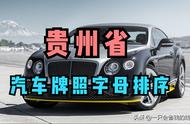 贵州省车牌字母一览表（贵州各个地方的车牌号字母）